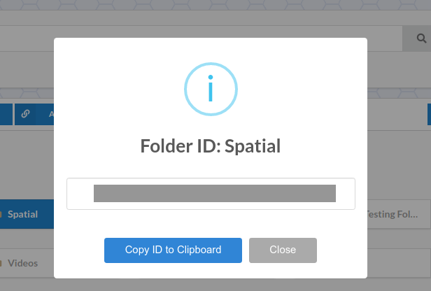 EDX Drive Modal Prompt - Folder ID Copy
